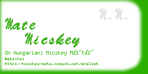 mate micskey business card